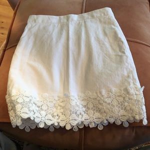 white skirt